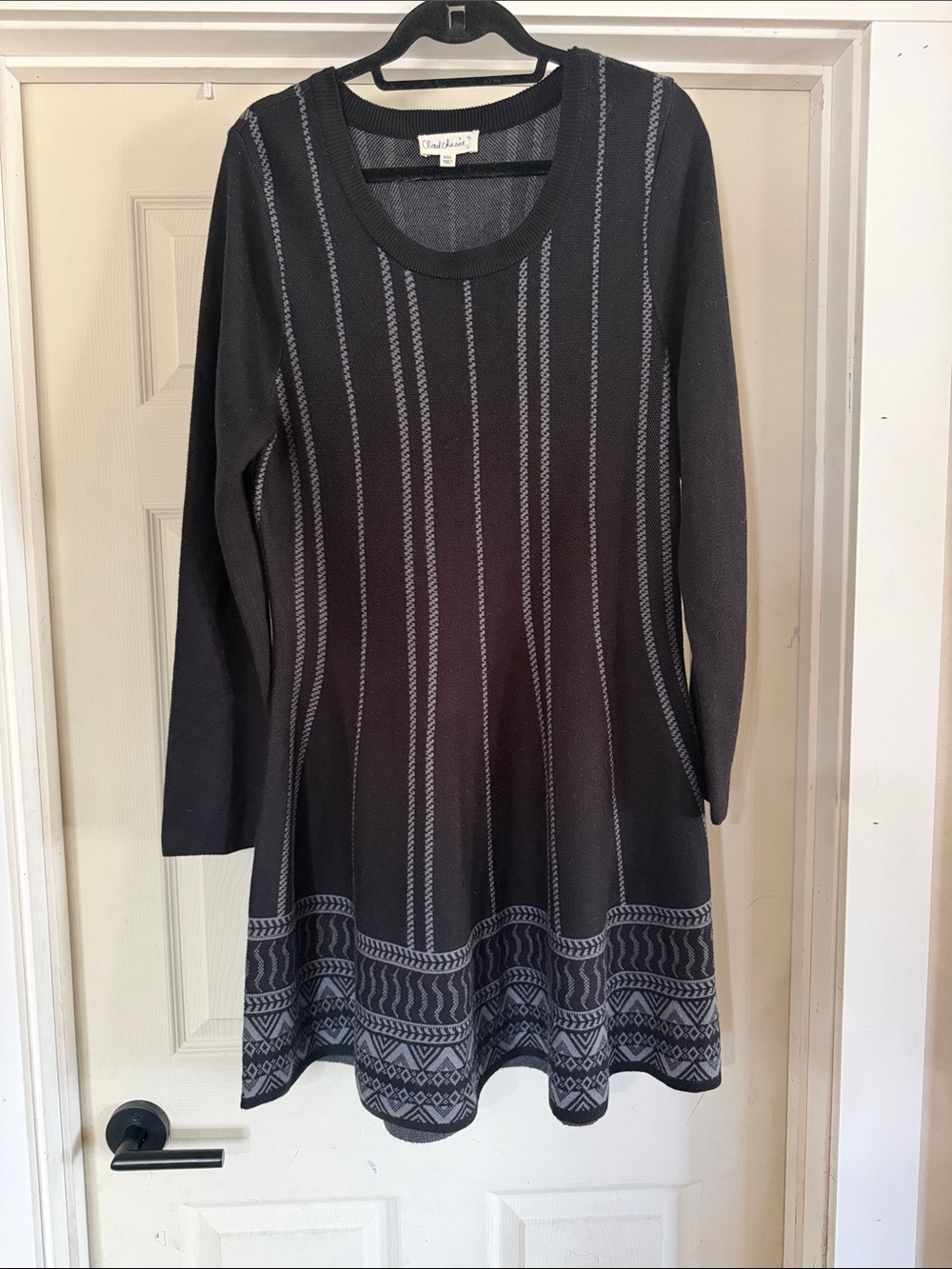 Cloud Chaser Women’s Black Knit Sweater Dress XXL